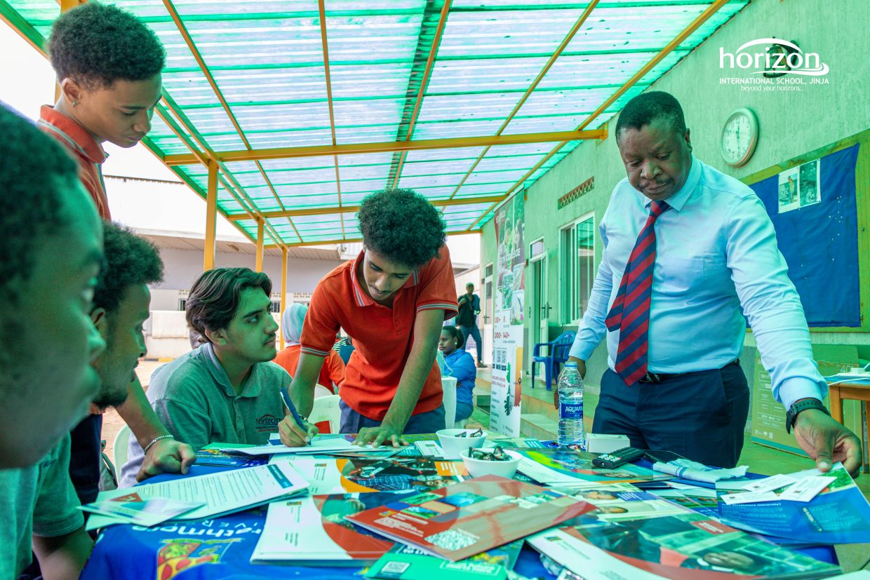 Students exploring university opportunities at the Horizon University Fair